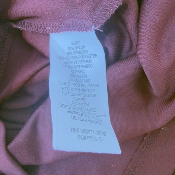 Marina Dress 14 Wine Stretch Lace Wedding Party Round Neck 3/4 Sleeve - Picture 11 of 11